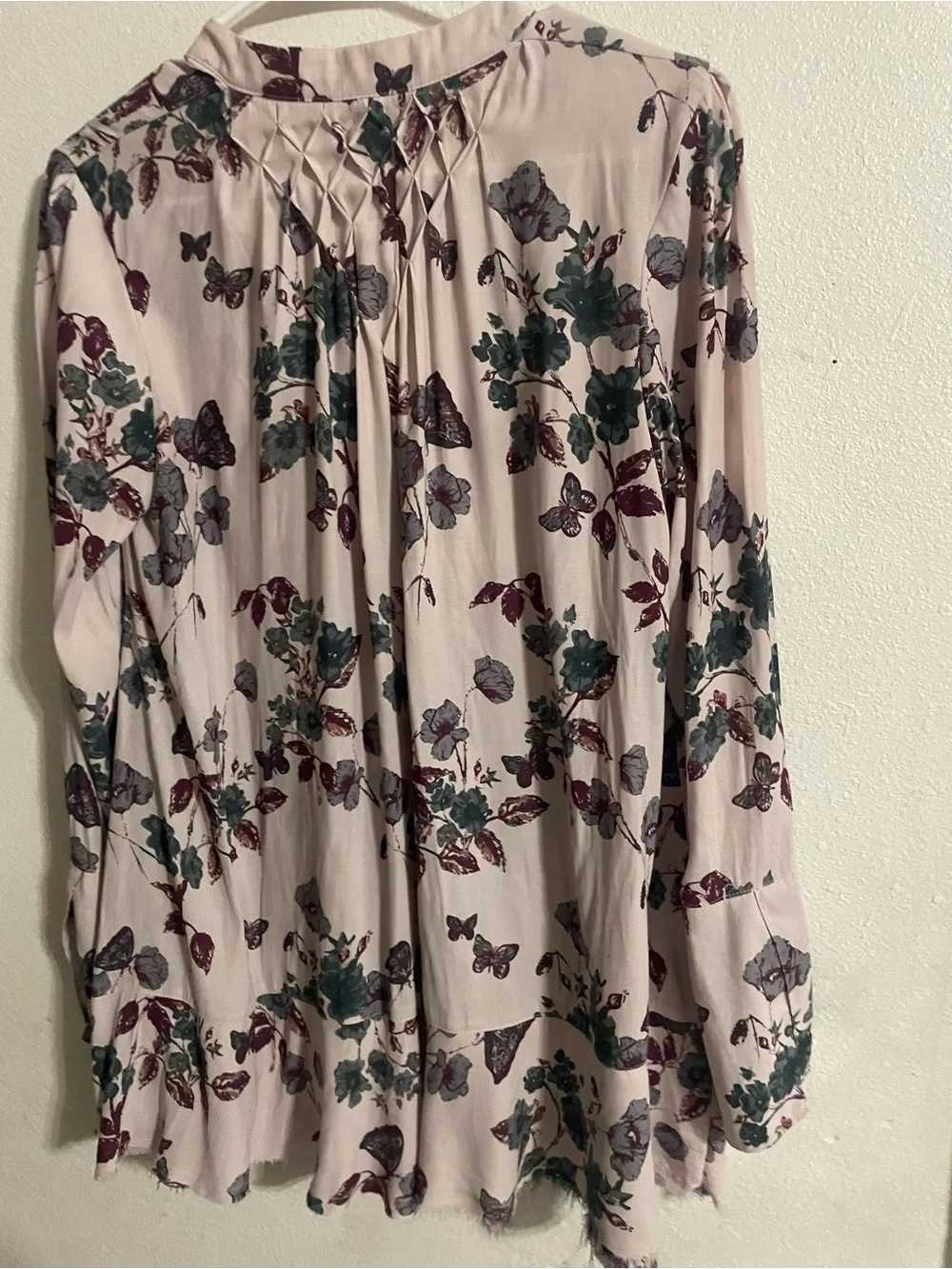 Free People Pebble Crepe So Fine Smocked Tunic Top